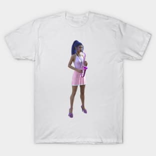 girl playing purple saxophone T-Shirt